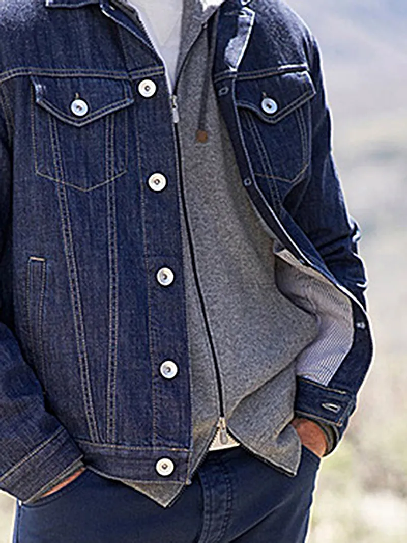 Men's Casual Oversized Denim Coat Jacket