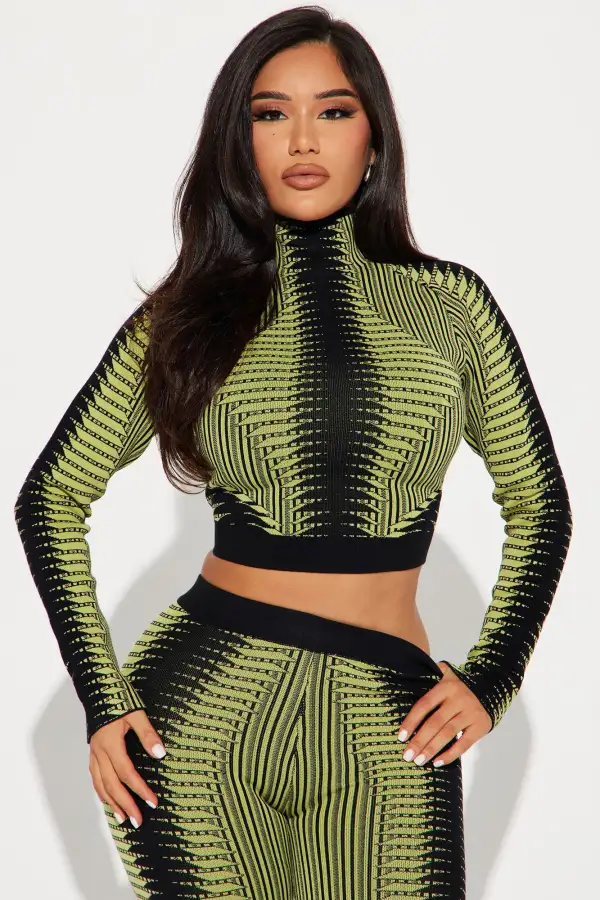 Kailee Sweater Legging Set - Lime