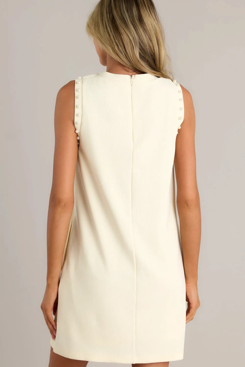 SIMPLY THE BEST IVORY SLEEVELESS MINI DRESS