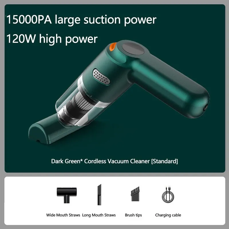 Cordless car vacuum cleaner -10000Pa suction, lightweight, long battery life!
