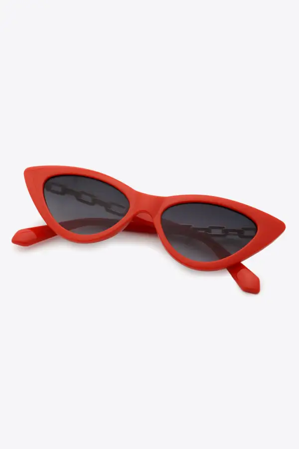 Plush Cat Eye Frame Sunglasses