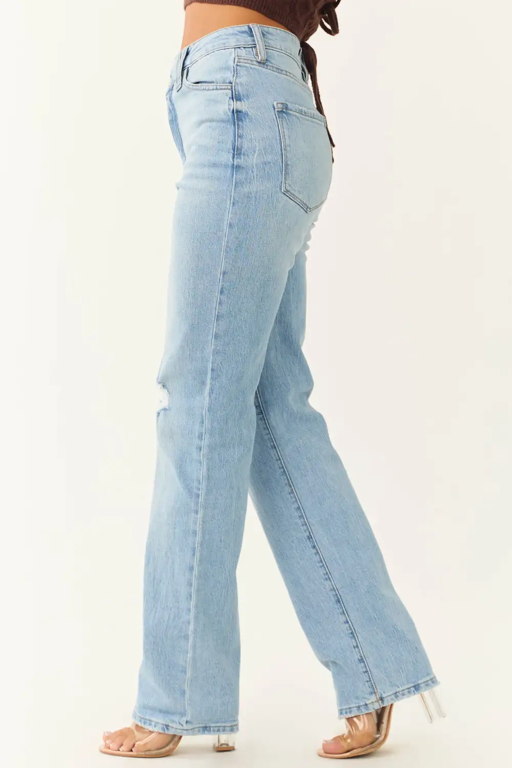 Light Wash Slightly Distressed Jeans