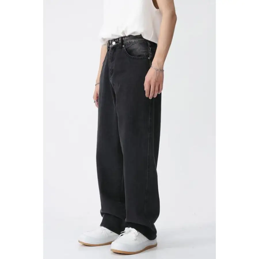 Wide Leg Jeans with Pockets Jeans