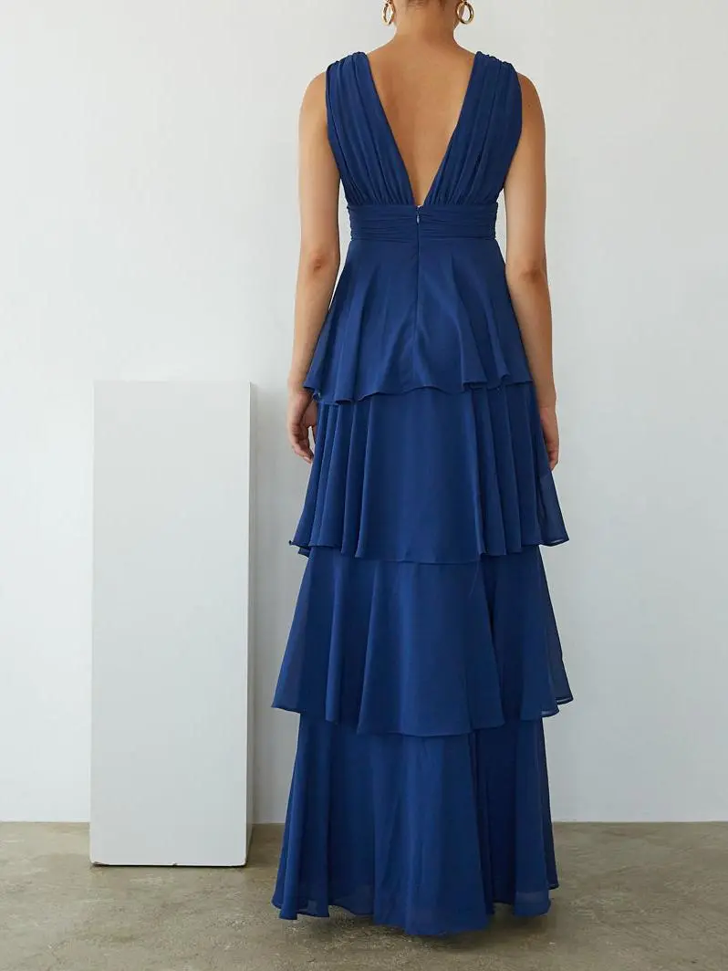 Chiffon Tiered Maxi Dress