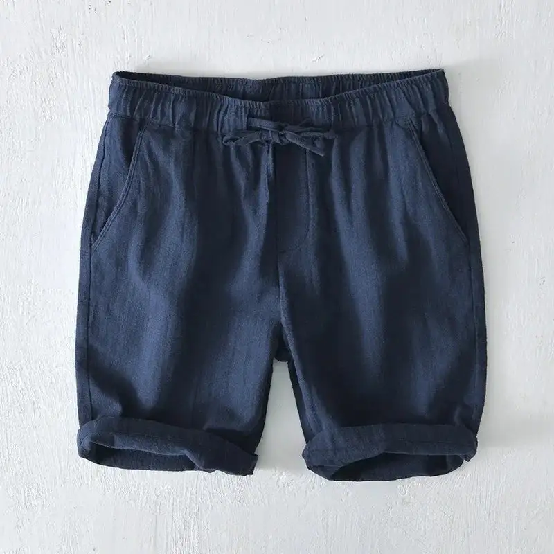 Men's Linen Blend Drawstring Shorts