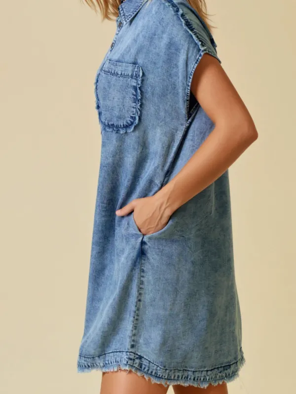 Soft Shirt Dress With Pockets