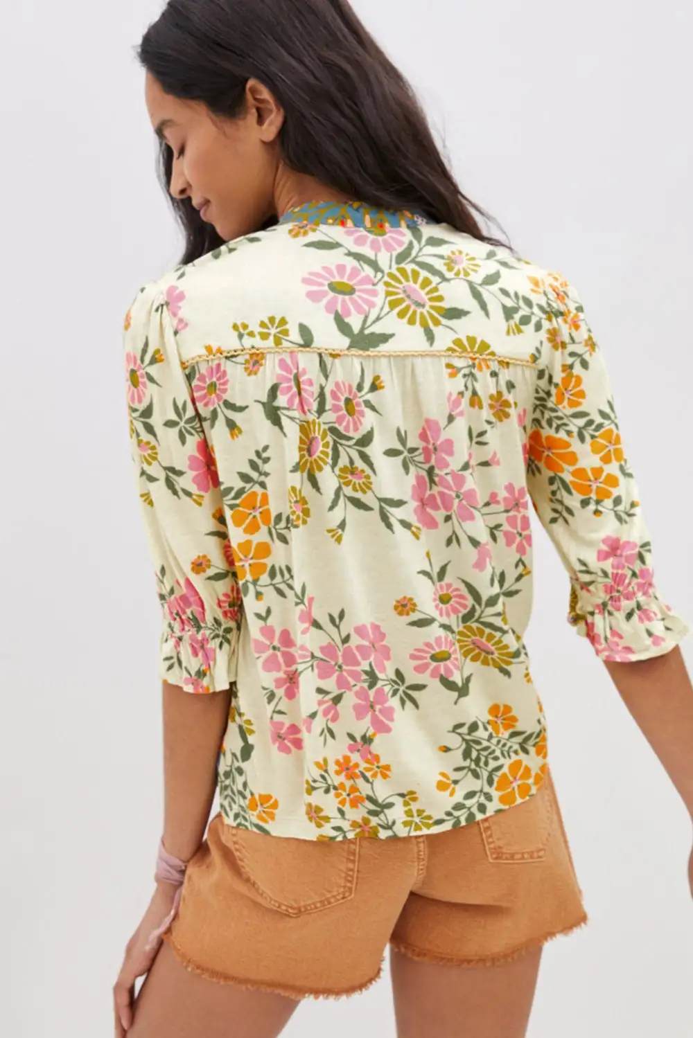 Floral Crochet Detail Blouse