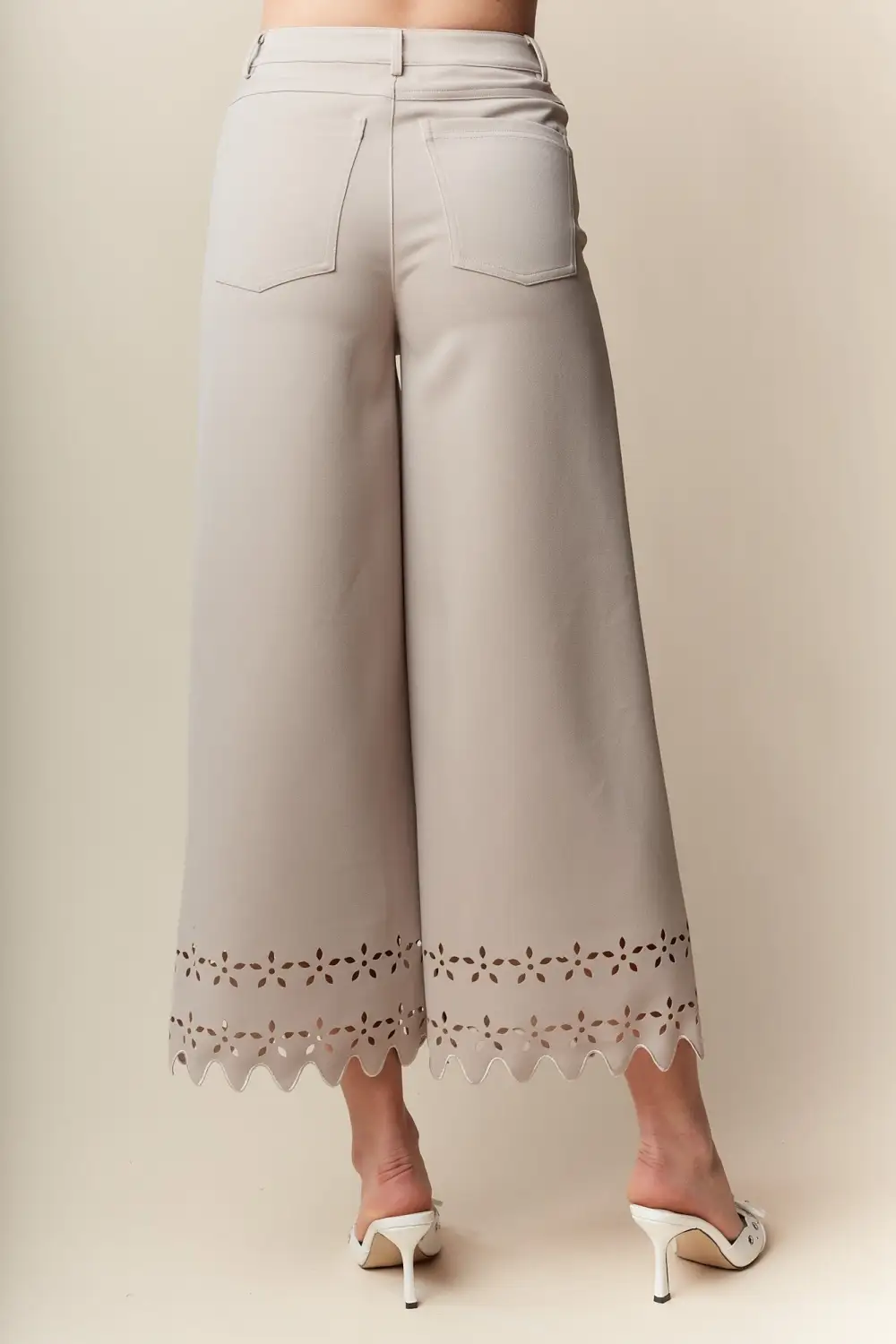 Minimal Roomy Zip Wide Leg Casual Pants
