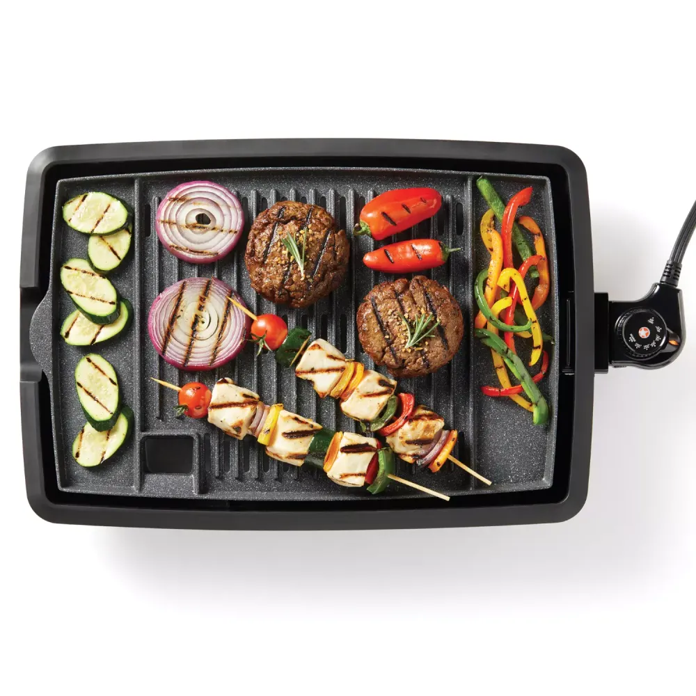 Electric Indoor Smokeless BBQ Grill, Black