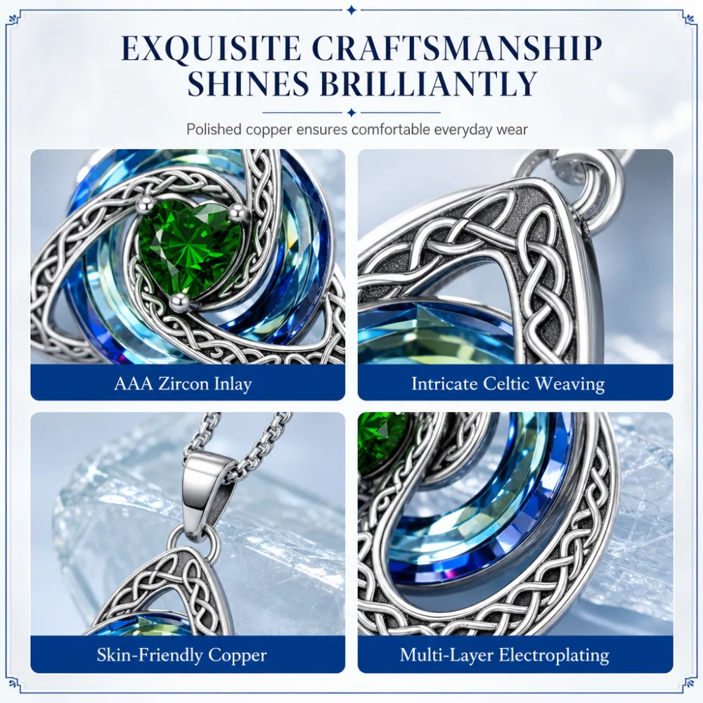 Witch Knot Zircon Necklace Light Luxury Niche High-End
