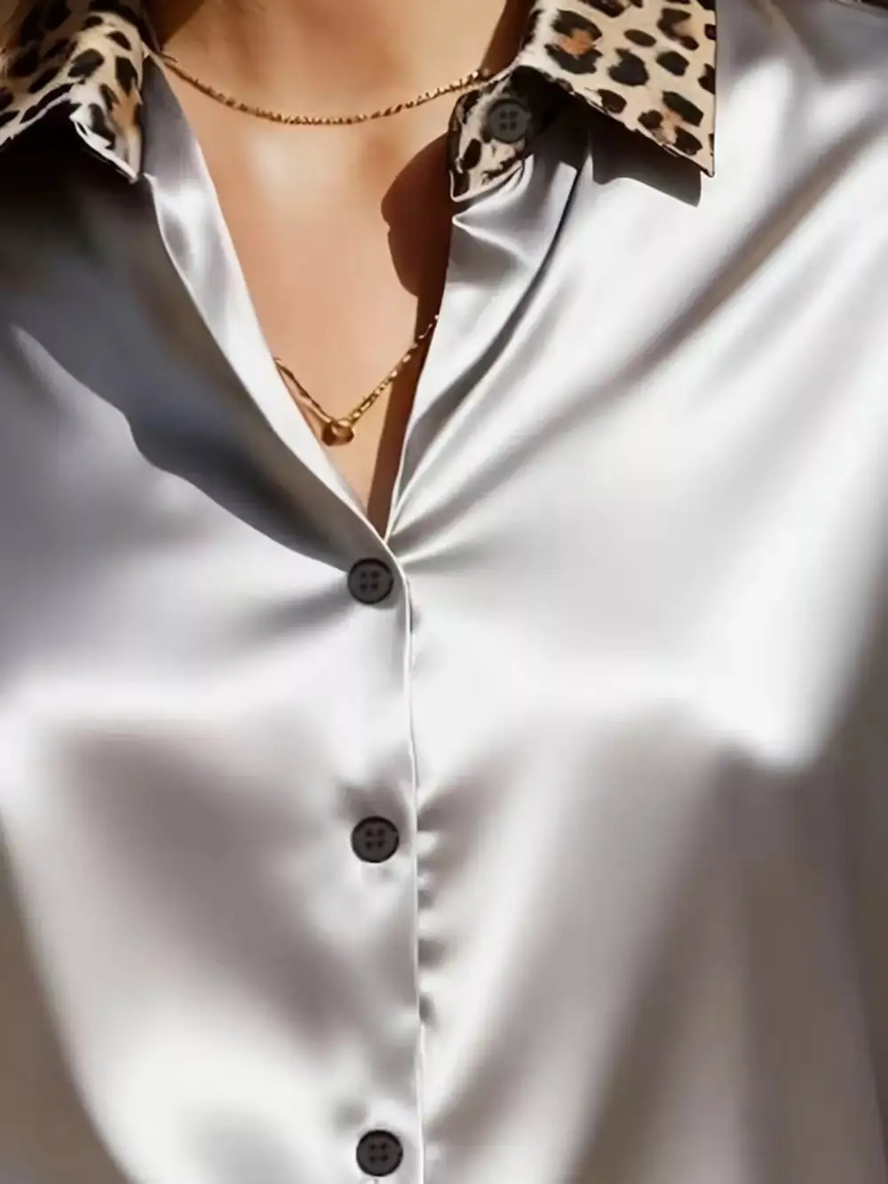 Studio Leopard Button Up Button Up Shirt