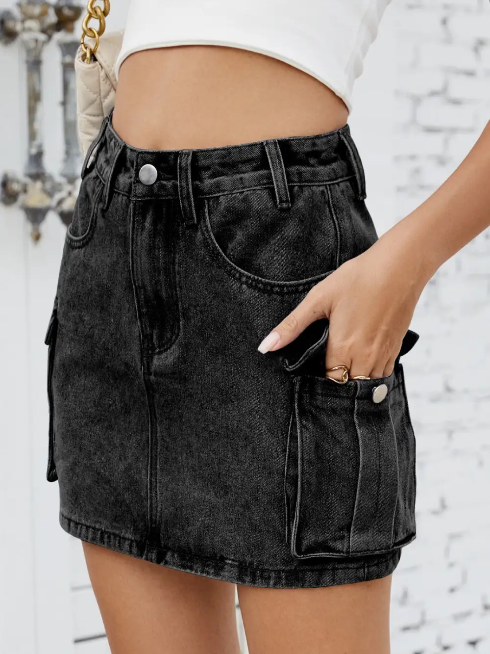 Cargo Denim Moni Wear Skirt