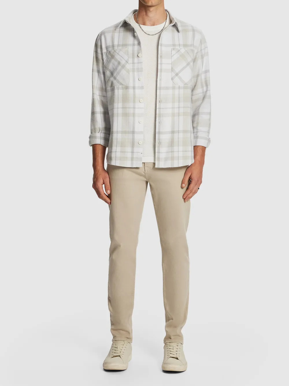 Light Plaid Long Sleeve Shirt