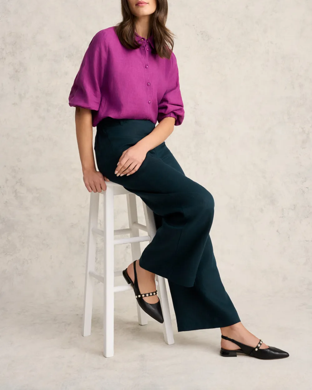 3/4 Sleeve Linen Shirt