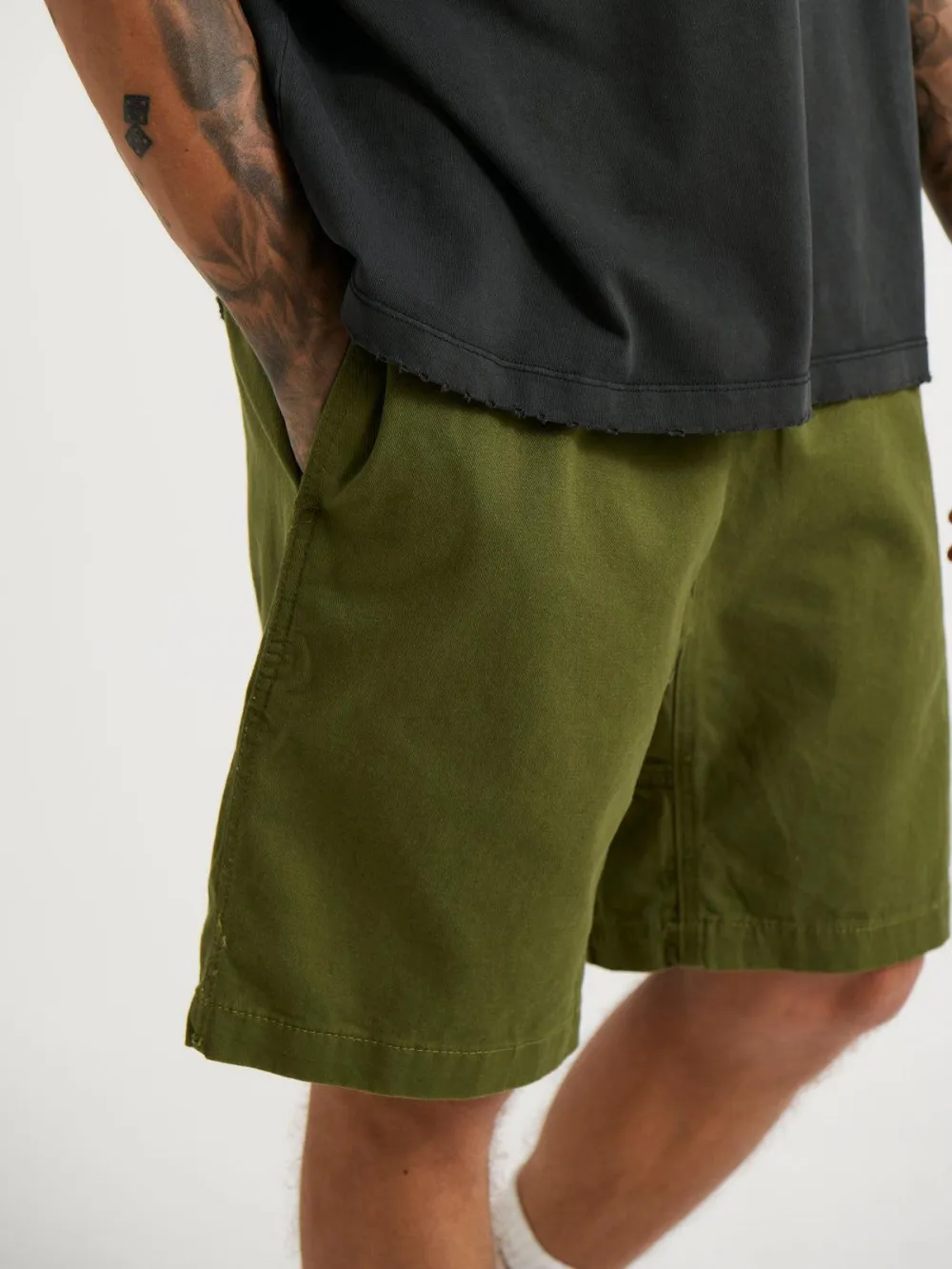 Casual And Comfortable Army Green Shorts