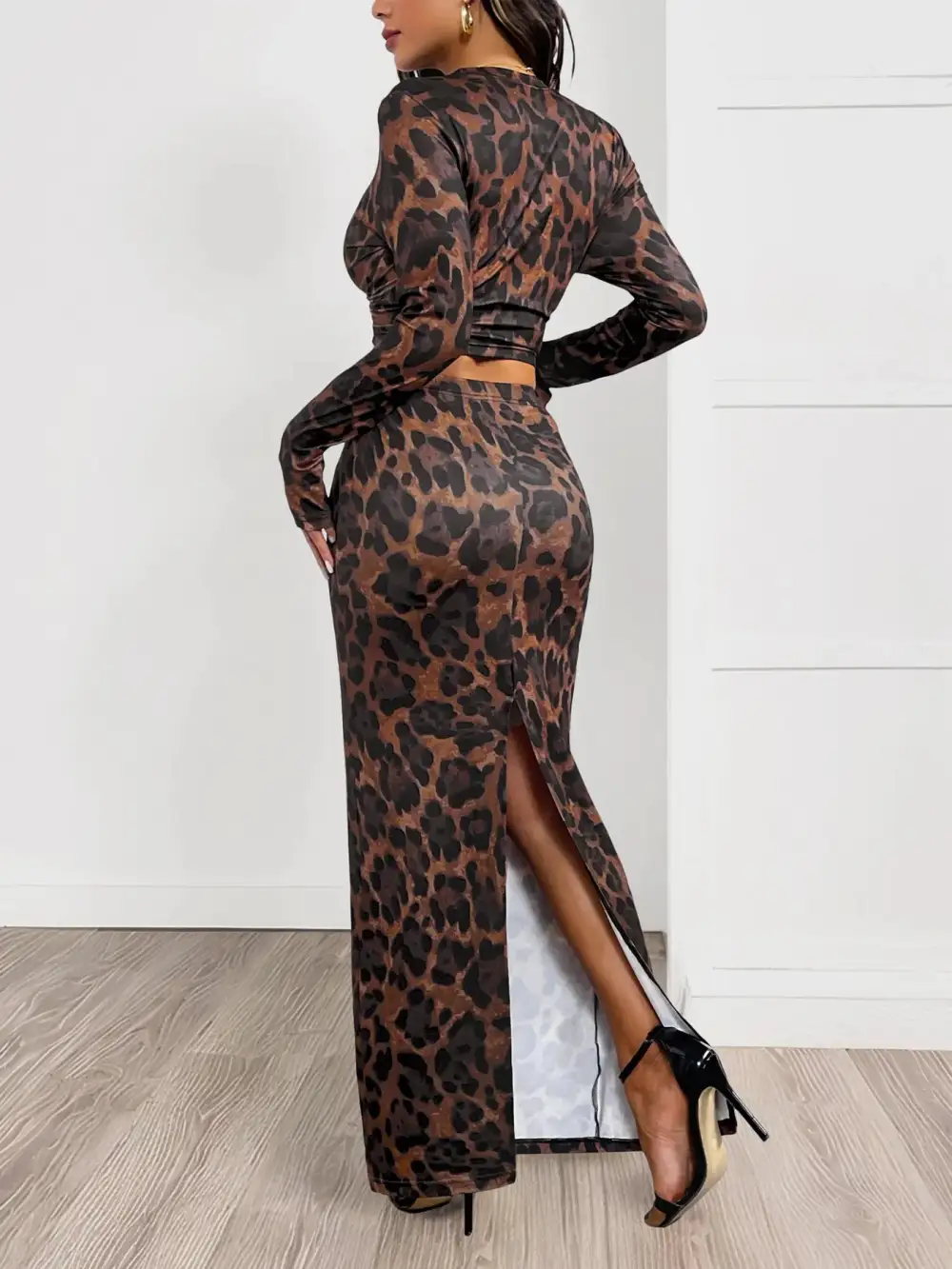 Round Neck Ruched Coordinated Set