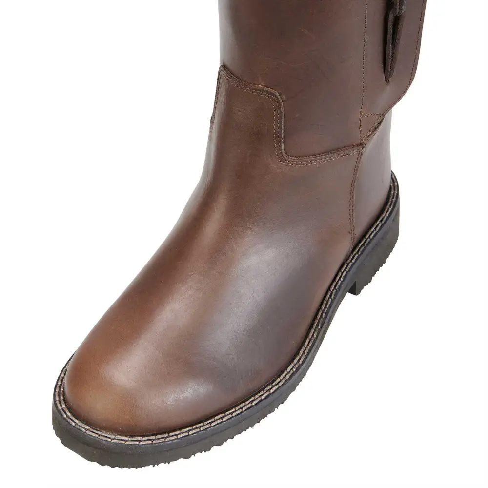 Modern Zip Leather Riding Boots