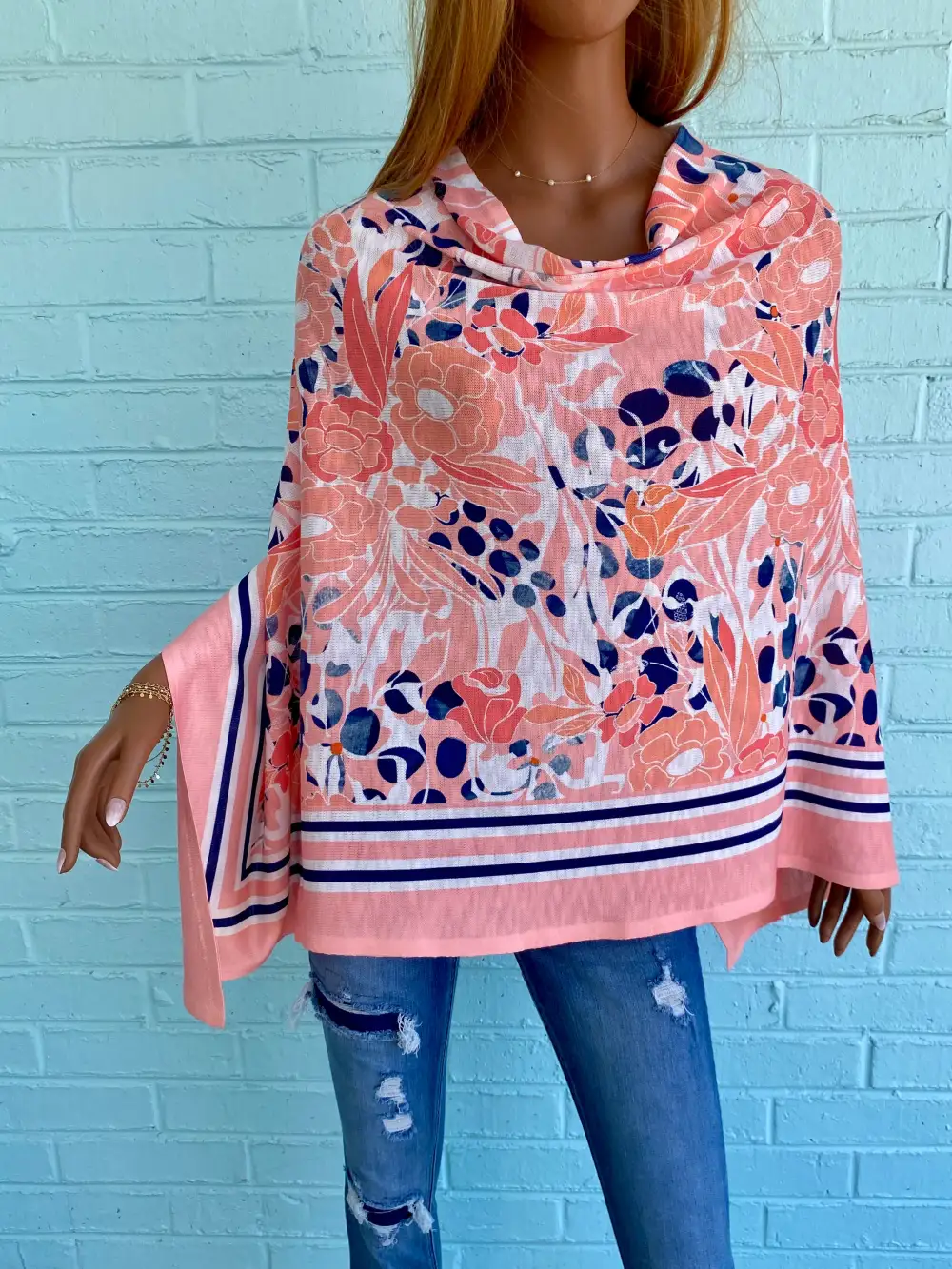 Easy Drape Poncho Top