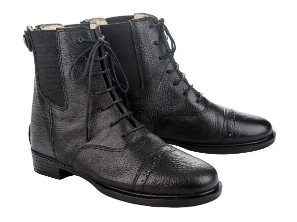 Lace-Up Leather Riding Boots