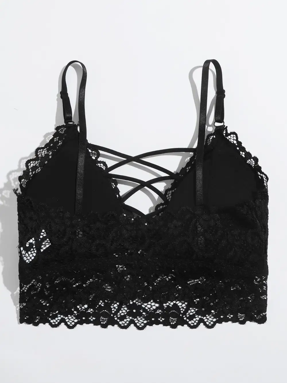 Lace Lattice Front Bralette
