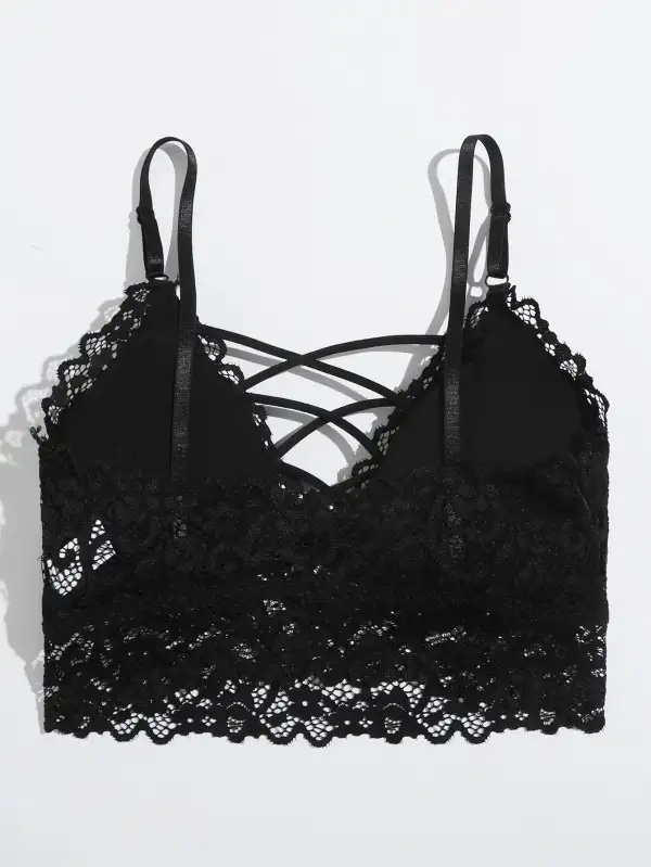 Lace Lattice Front Bralette