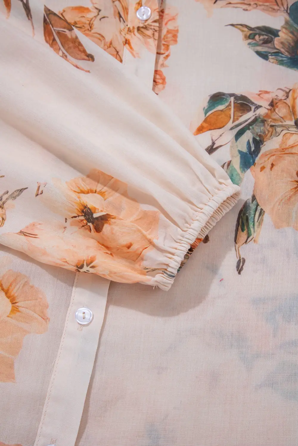 Everyday Floral Puff Sleeve Shirt Blouse