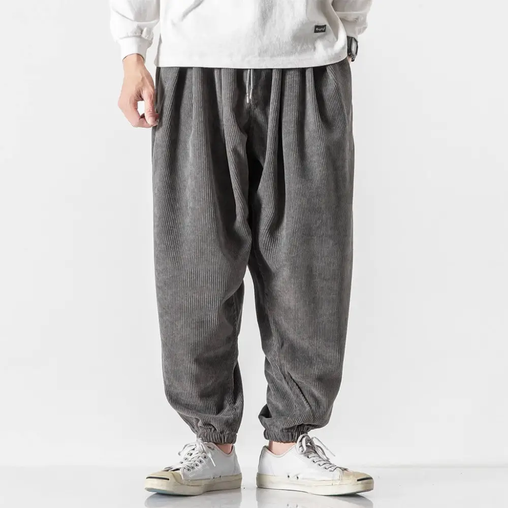 Textured Corduroy Harem Pants
