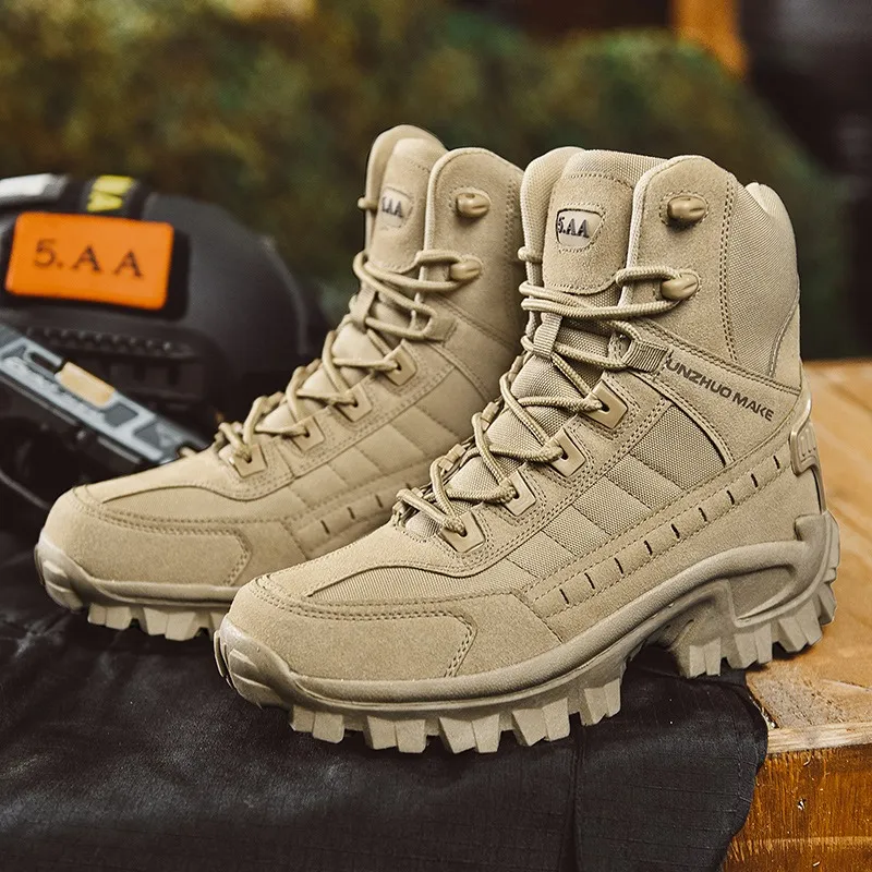 Men's Combat Boots Orthopedic Support Hiking Boots Waterproof Puncture-Resistant Work Boots