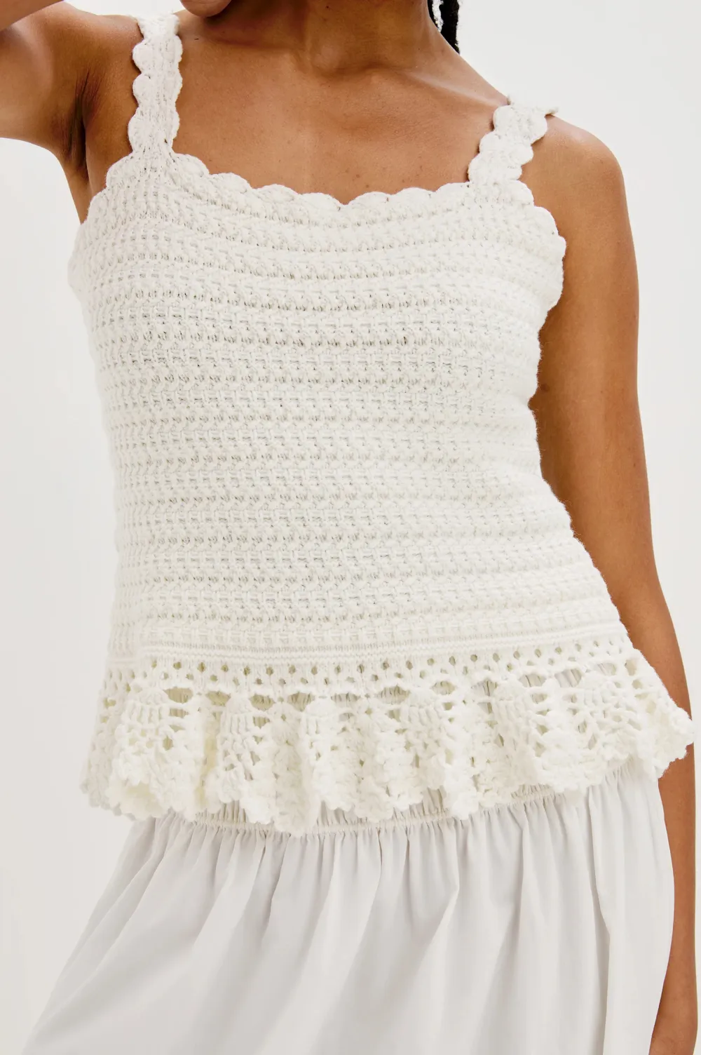 Lace Knitted Texture Tank Top