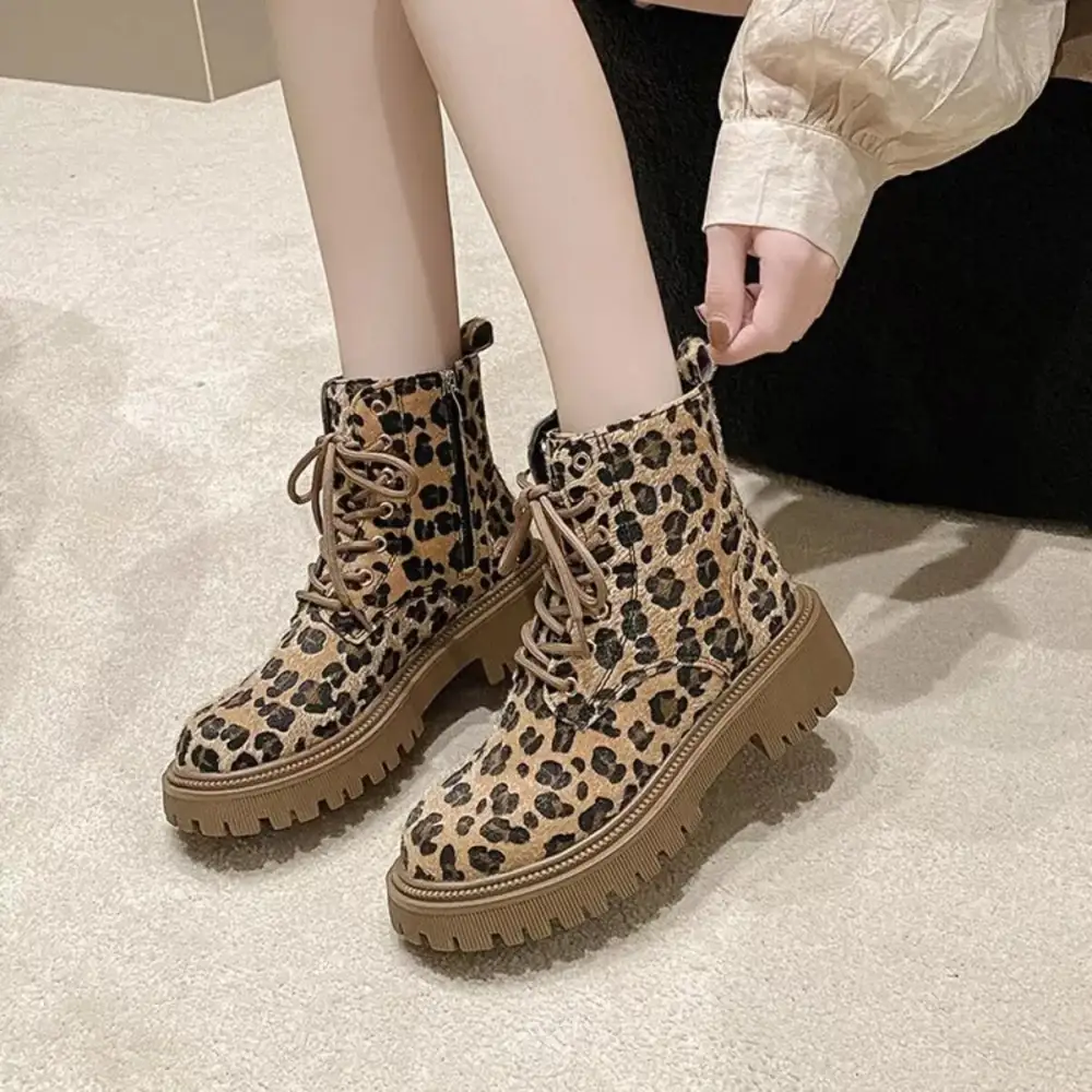 Animal Print Lace Shoes