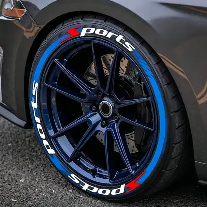 4PCS 3D Tire LetteringStickers - Thickened WheelSidewall Decals for Cars &Motorcycles