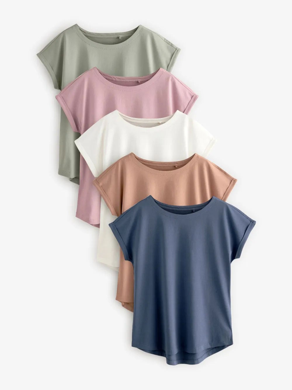 Cotton Short Sleeve T-Shirt 5-Piece Set