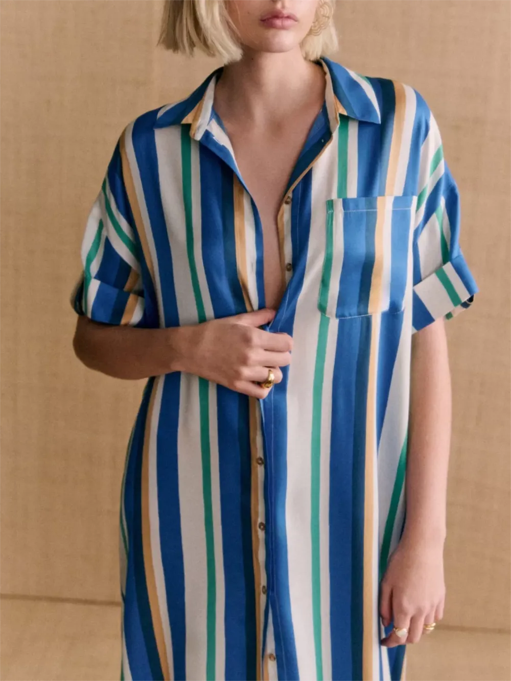 Striped Midi Dress