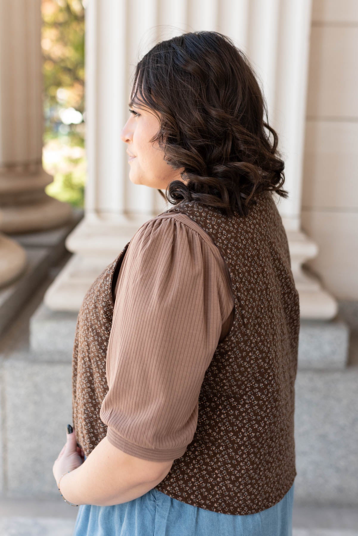 Lonnette Dark Mahogany Vest