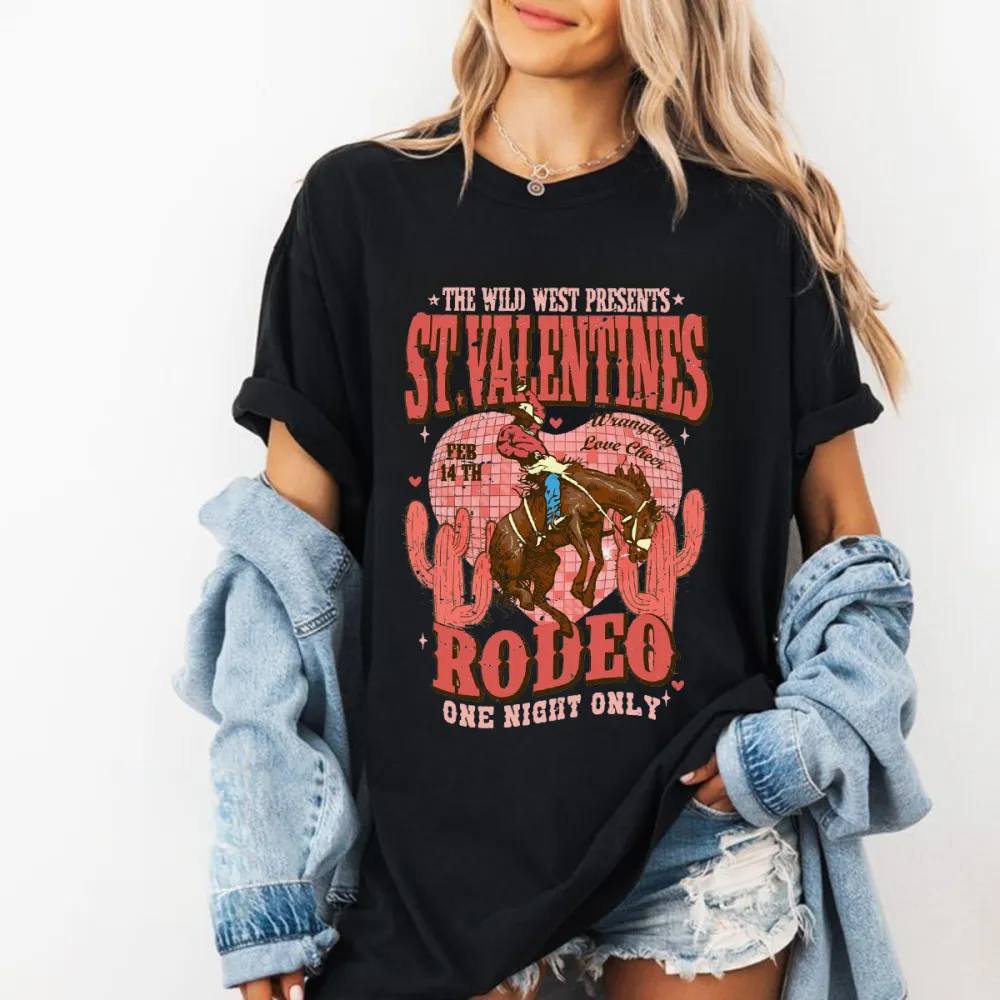 With Hearts And Cactus In The Background Casual T-Shirt