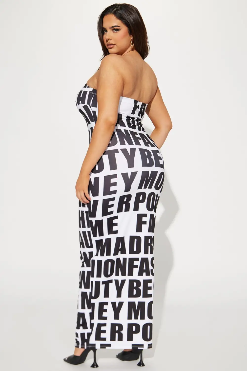 Riot Reflection Maxi Dress - White/Black