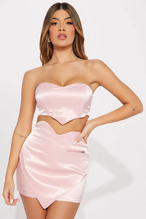 Heart You Skirt Set - Pink