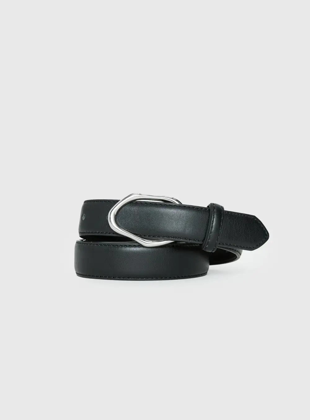Low Profile Buckle Faux Leather Belt
