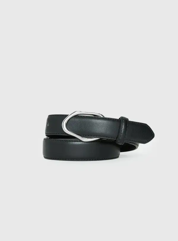 Low Profile Buckle Faux Leather Belt