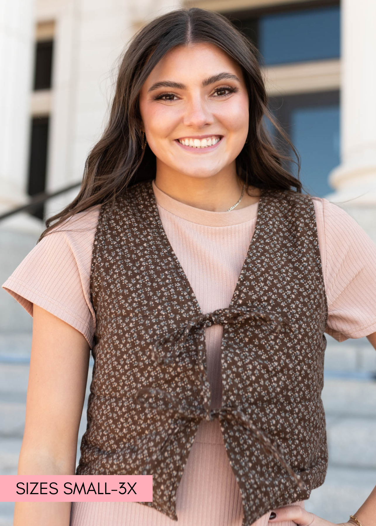 Lonnette Dark Mahogany Vest