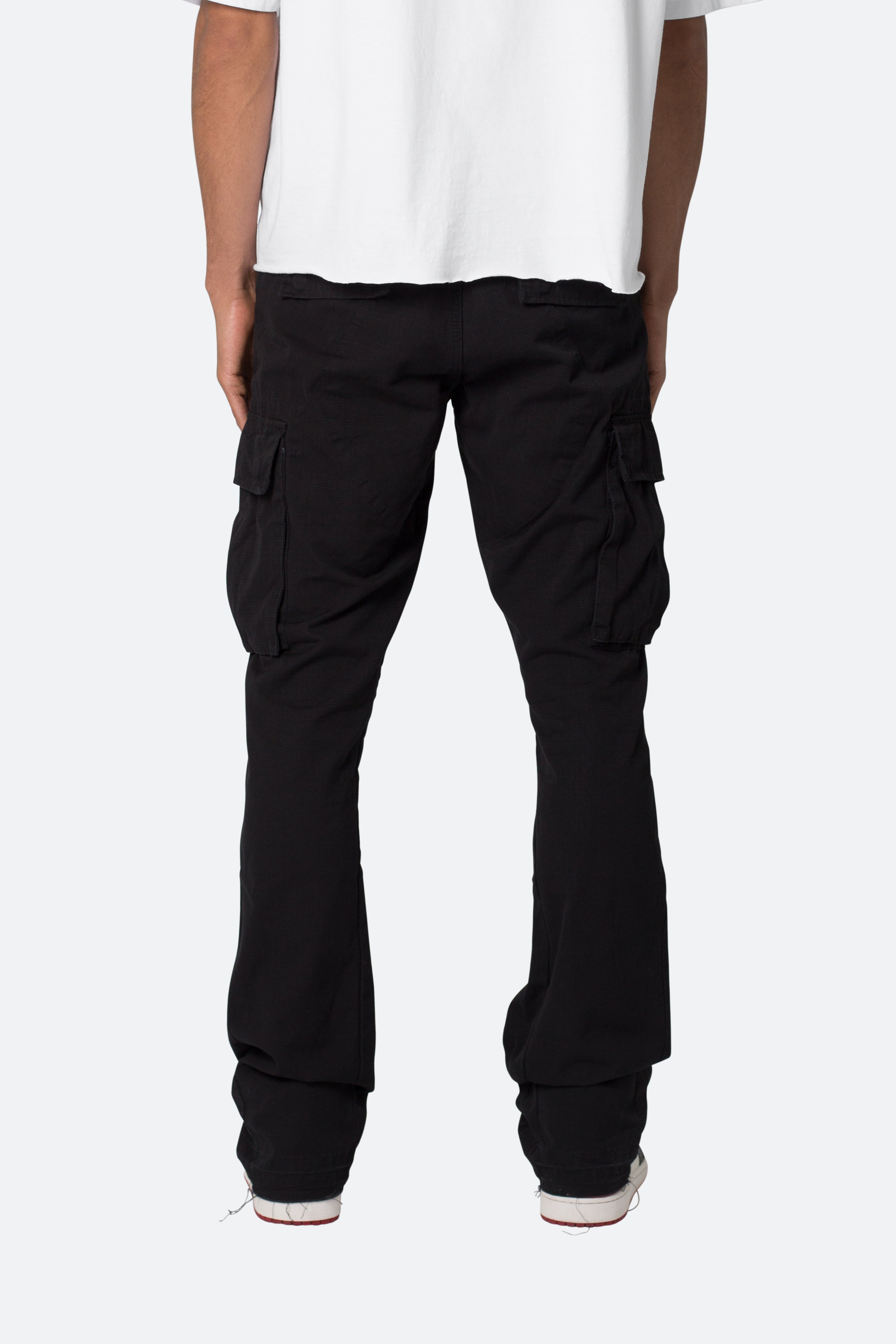 Bootcut Cargo Pants - Black