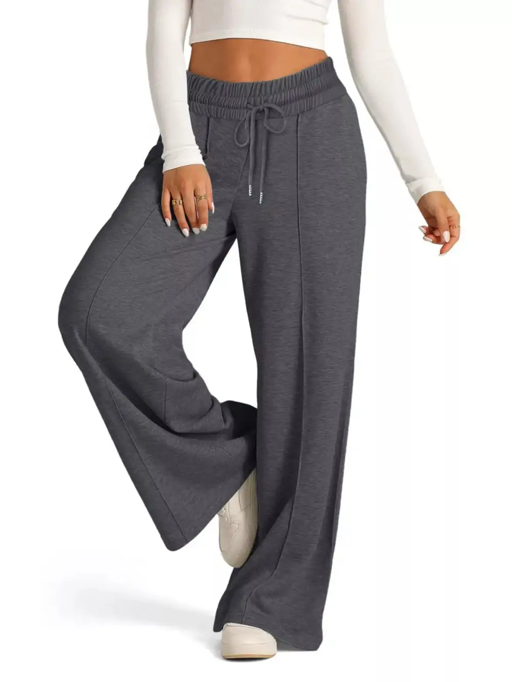 Easygoing Wide Leg Drawstring Pants