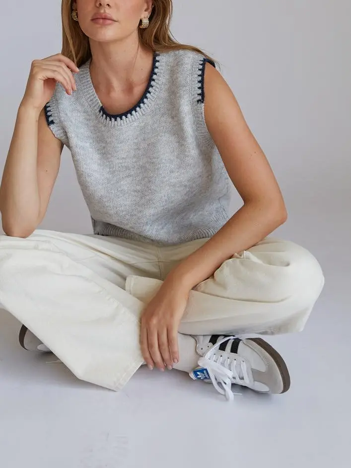 Knit Stitch Sweater Vest