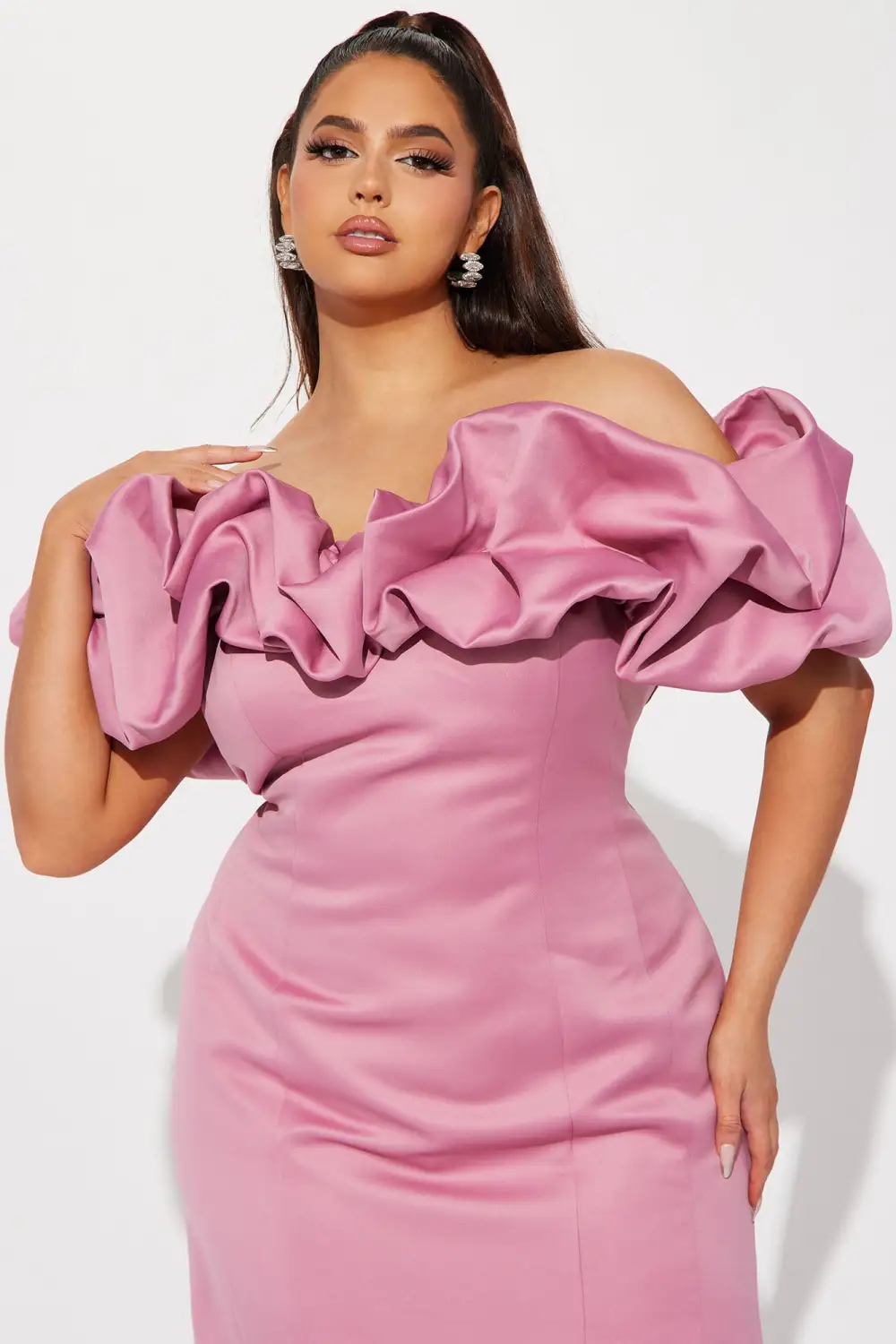 Parisian Nights Midi Dress - Mauve
