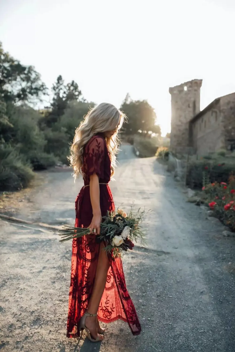 Lace Goddess Boho Maxi Dress