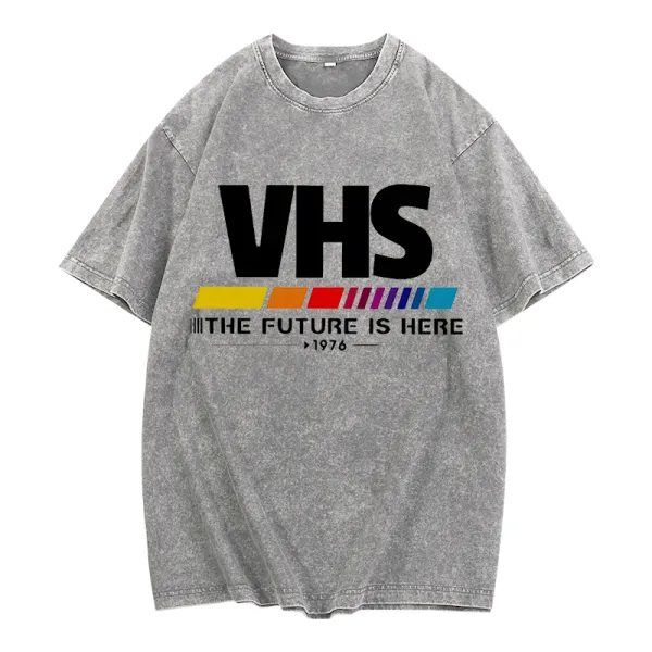 Women's Round Neck Printed Short Sleeved T-Shirt
