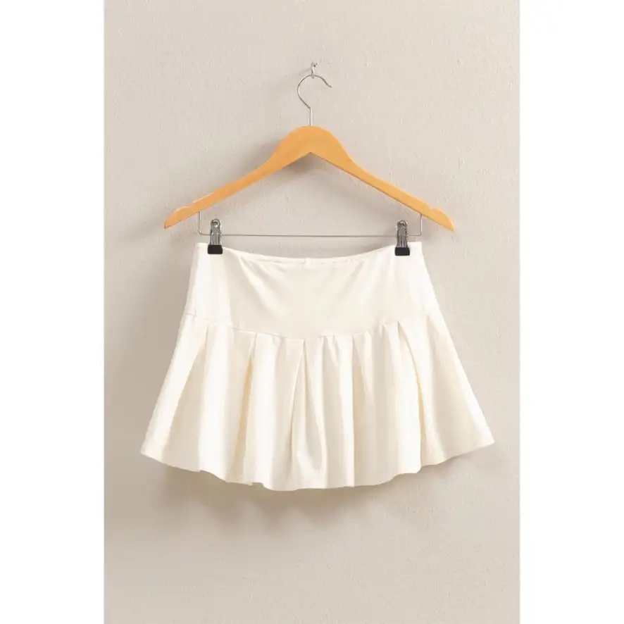 Mini Roomy Cotton Blend Casual Skirt