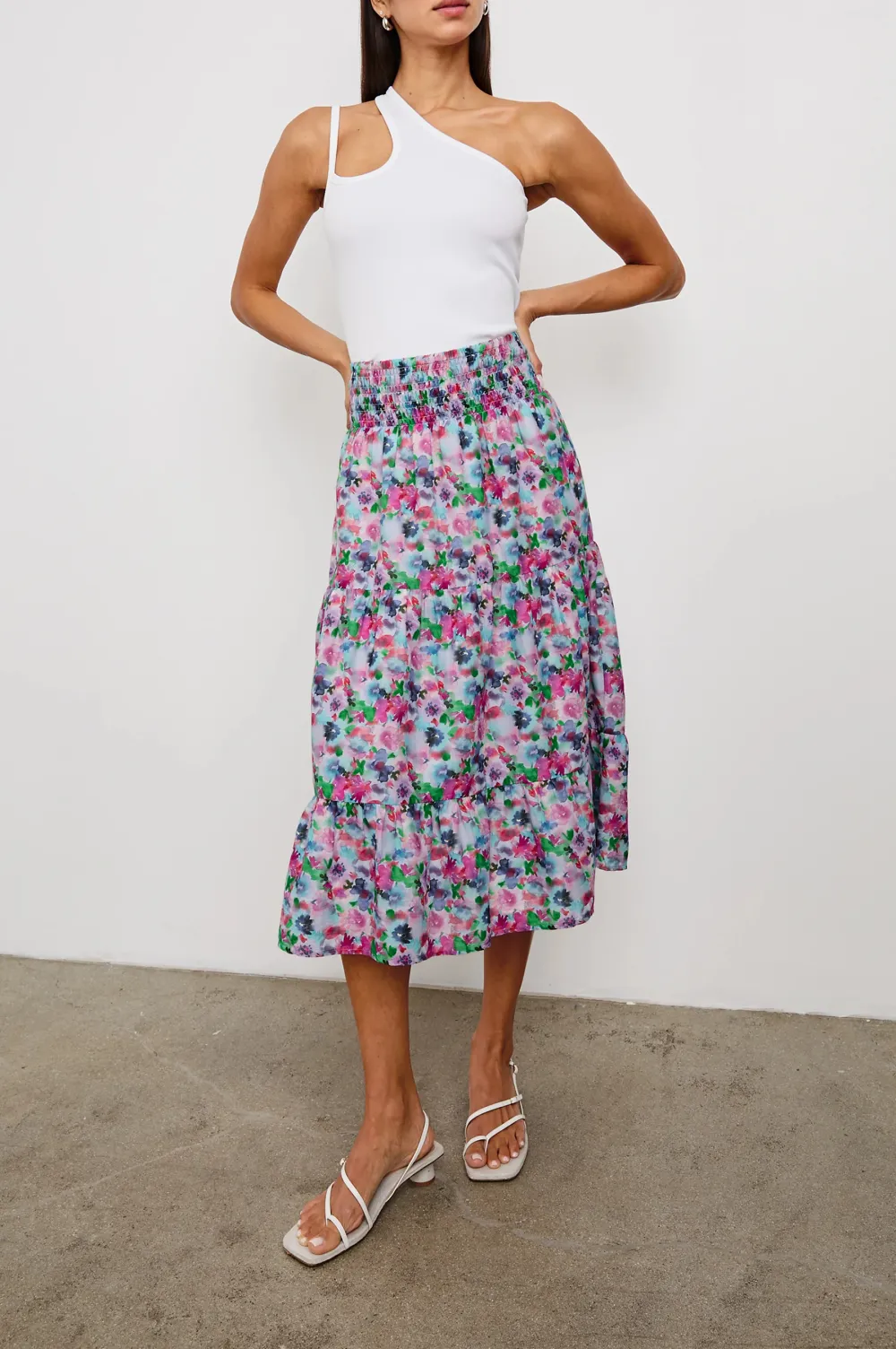 Lace Pleated Double-Layered Women's Midi Skirt