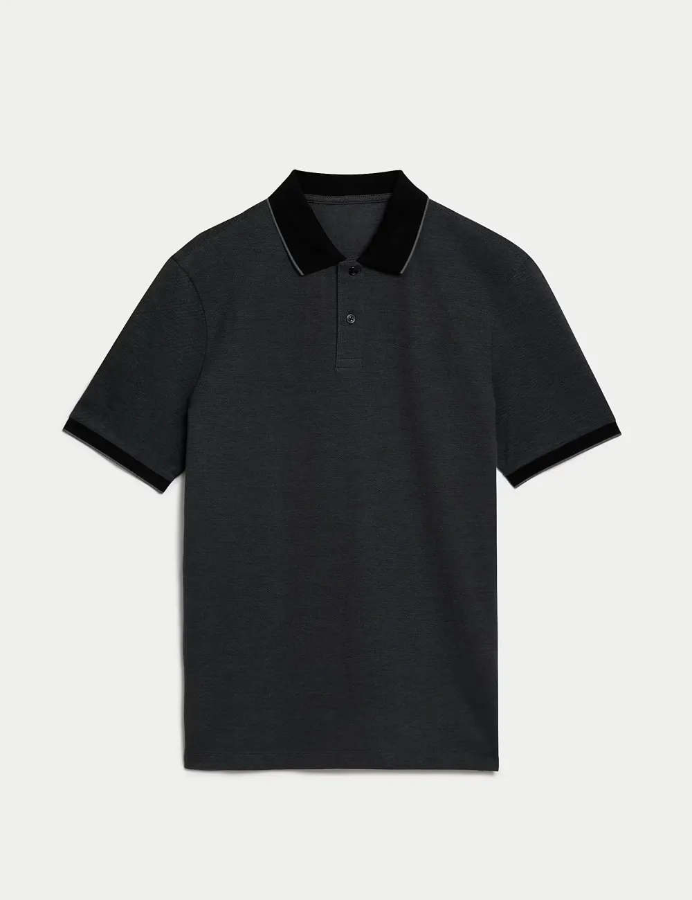 Pure Cotton Tipped Pique Shirt