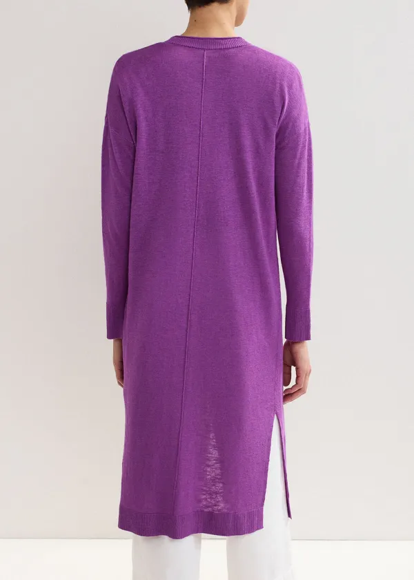 Elegant Plain Long Cardigan